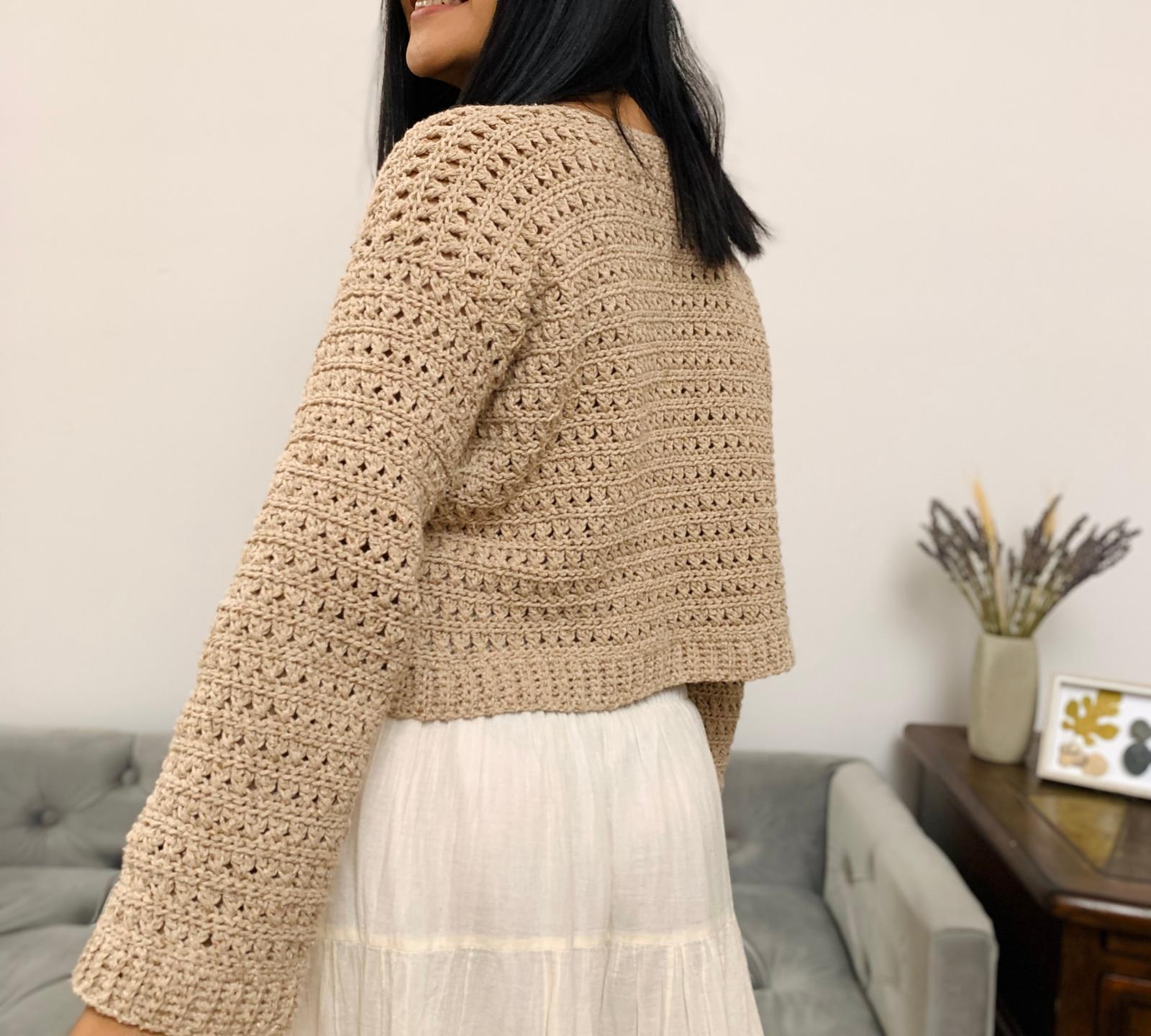 Crisscross stitch sweater