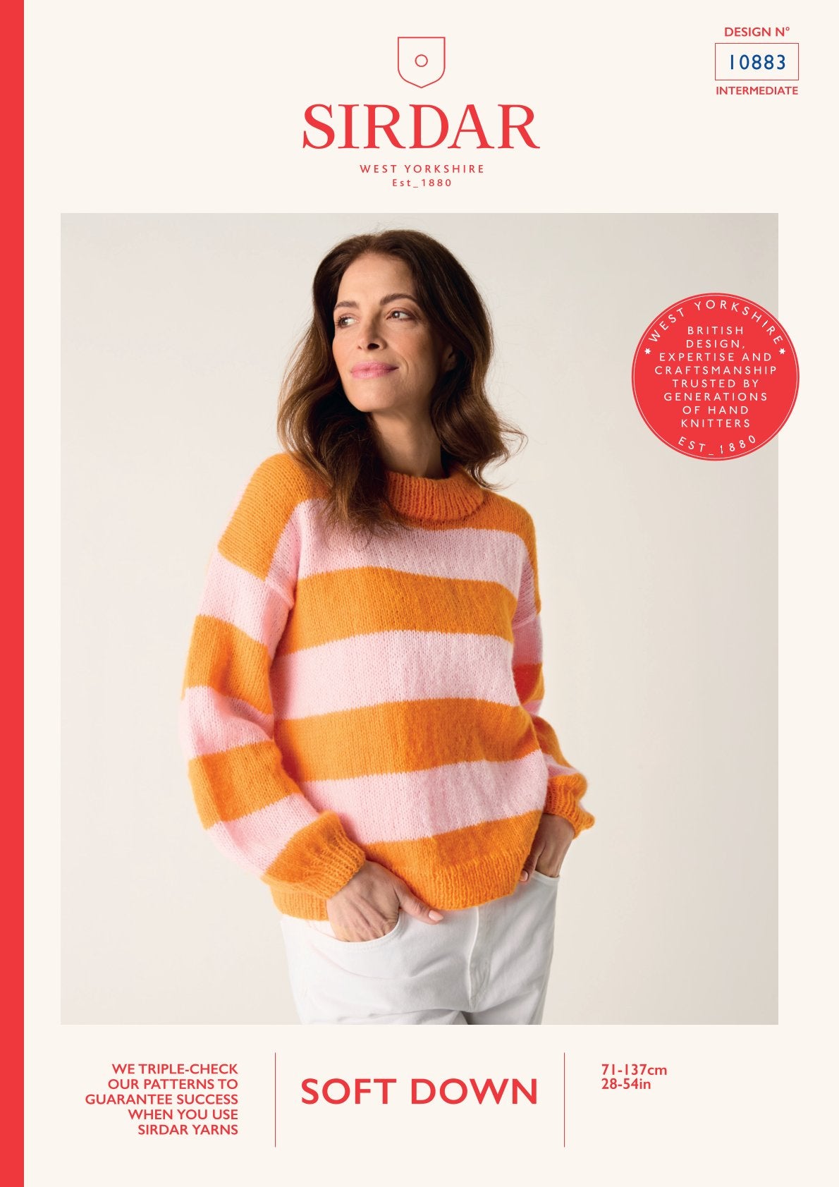 Big Stripe Sweater Jumper Knitting Pattern