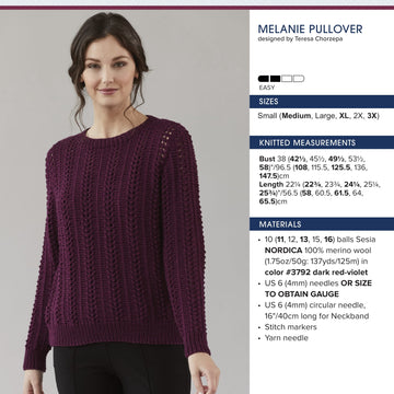 Sesia Melanie Pullover Jumper Knitting Pattern