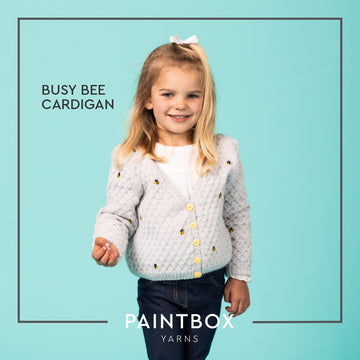 Paintbox Yarns Busy Bee Cardigan Knitting Pattern