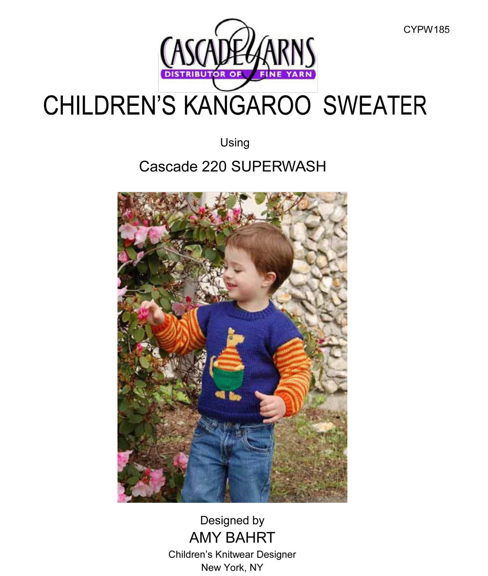 Cascade Yarns CYPW Children's Kangaroo Sweater Knitting
