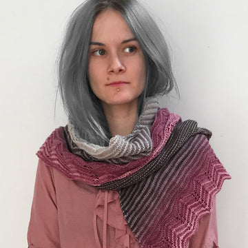 Freia Fine Handpaints Fletchling Shawl Knitting Pattern