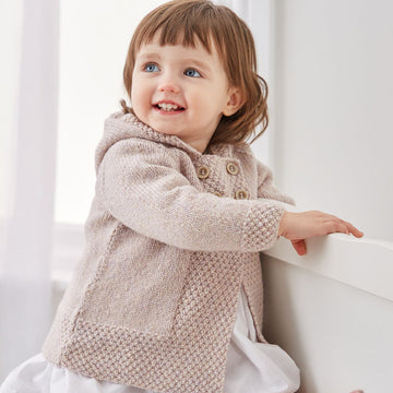 Sirdar Hooded Double Breast Jacket Coat Knitting Pattern