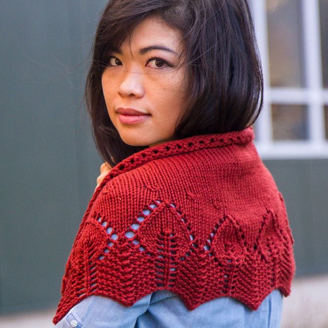 Valley Yarns Firelight Shawl Knitting Pattern
