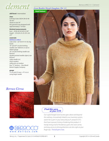 Berroco Clement Jumper Knitting Pattern