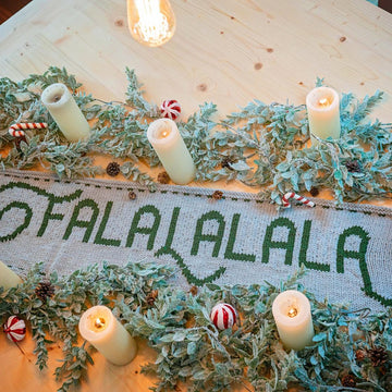 Falalalala Knit Table Runner