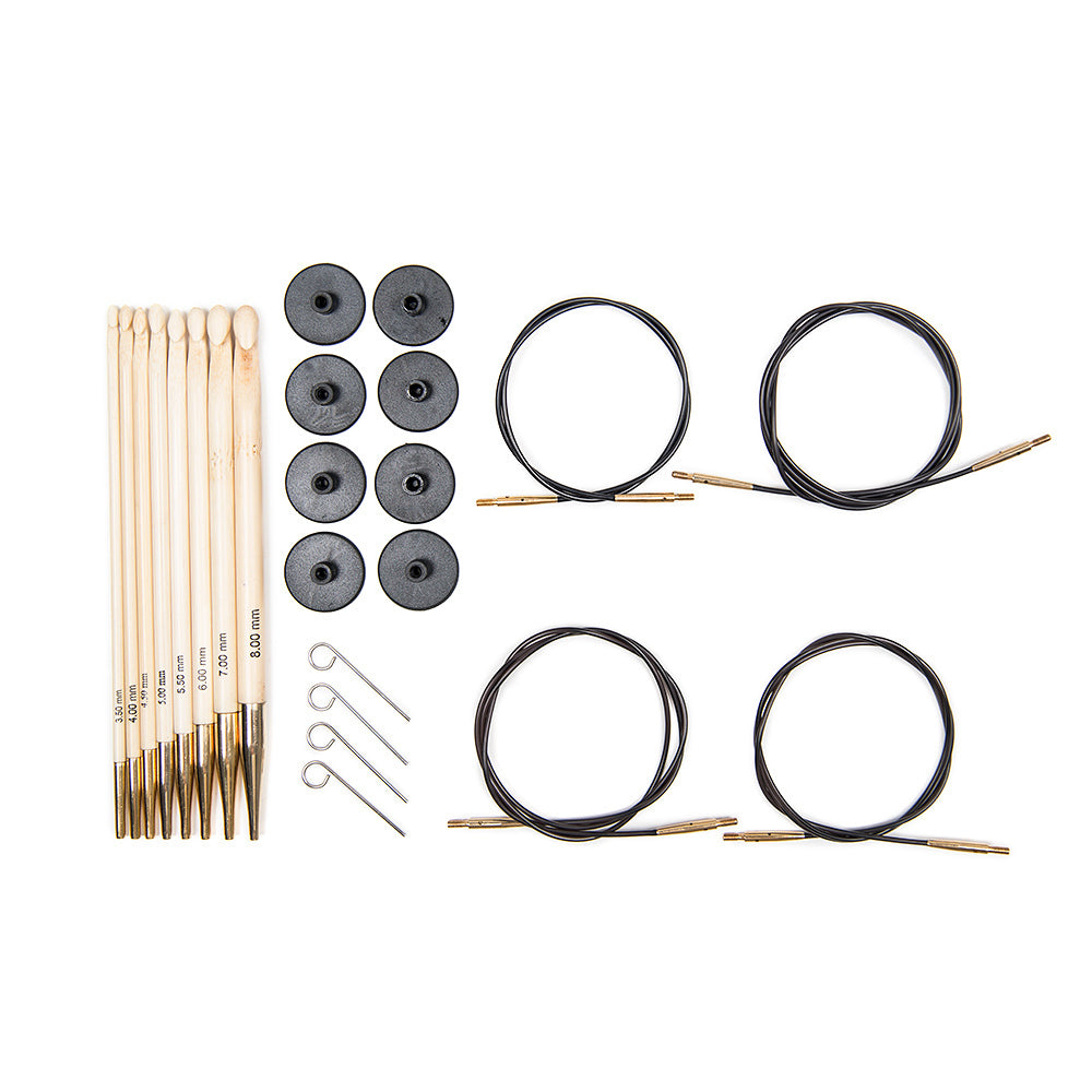 KnitPro Bamboo Afghan/Tunisian Crochet Hook (Set of 8)