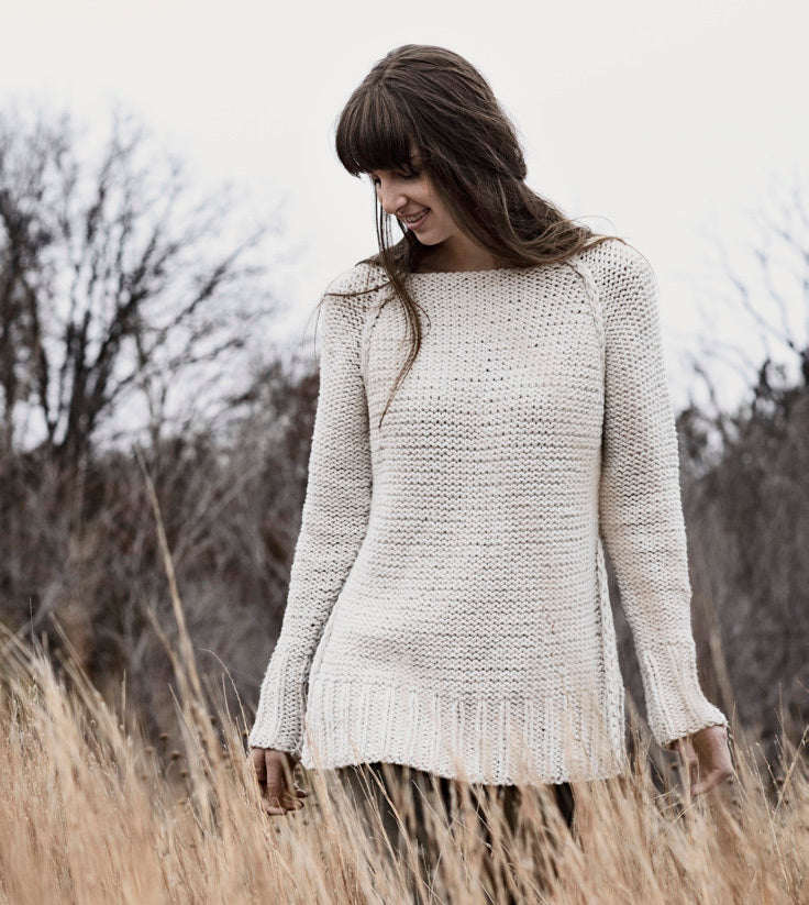 Blue Sky Fibers Pine Island Pullover Jumper Knitting Pattern