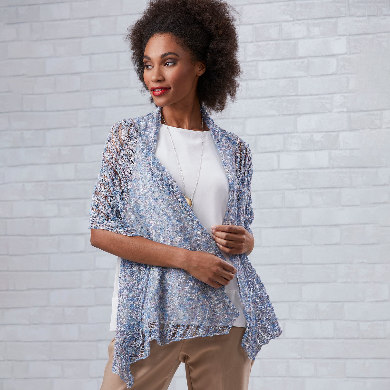 Stacy Charles Fine Yarns Cecily Shawl Wrap Knitting Pattern