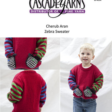 Zebra Pullover in Cascade Cherub Aran - W464 - Free PDF