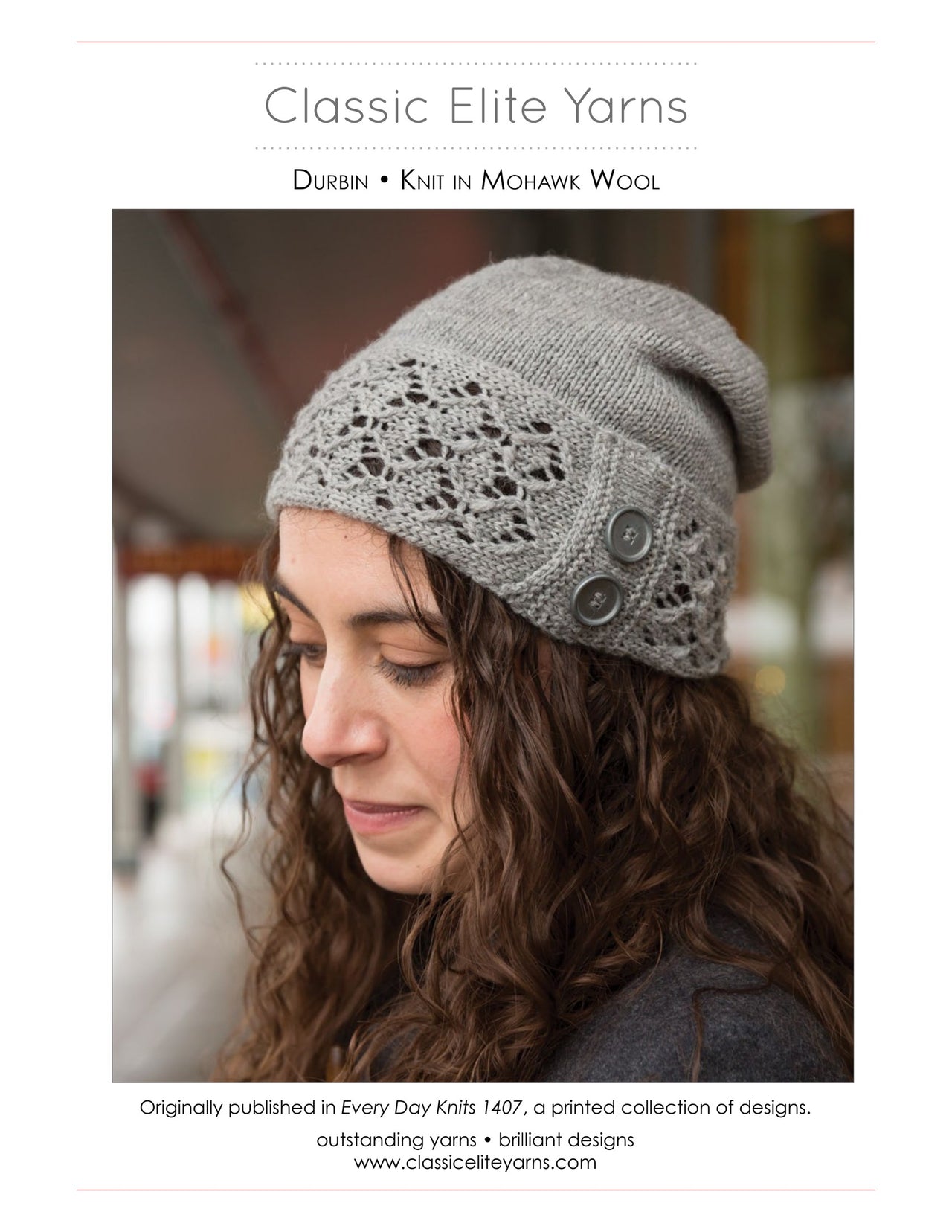 Classic Elite Yarns Durbin Hat Knitting Pattern