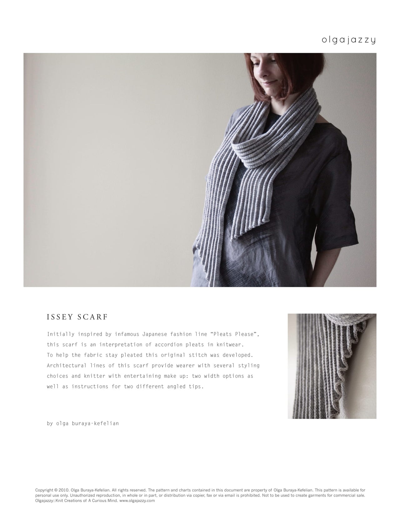 Olgajazzy Issey Scarf Knitting Pattern