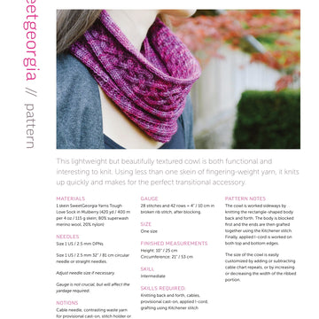 SweetGeorgia Matilda Cowl Knitting Pattern