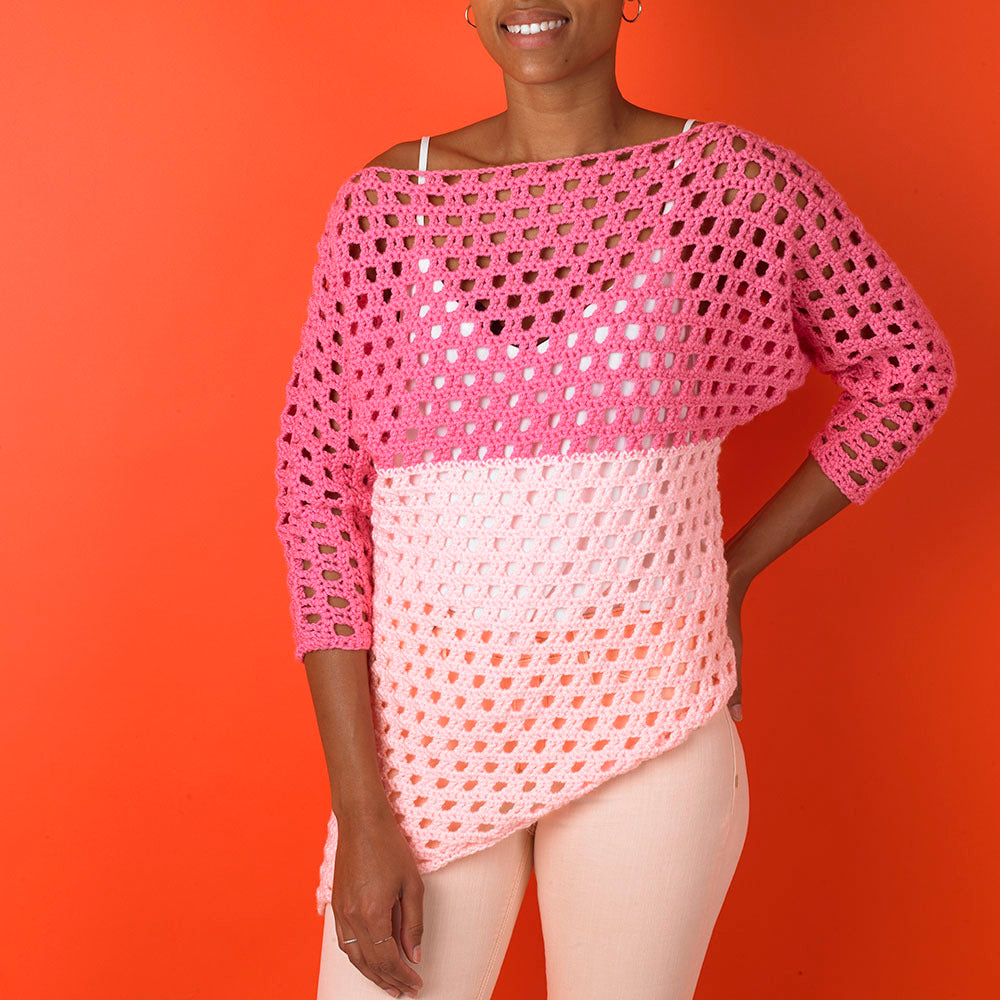 Paintbox Yarns Adorable Asymmetric Top Crochet Pattern
