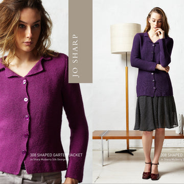 Jo Sharp Shaped Garter Jacket Cardigan Knitting Pattern