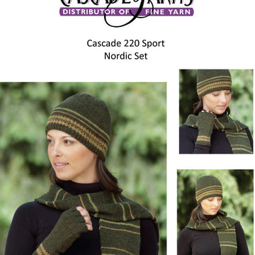 Cascade Yarns DK Nordic Set Gloves Knitting Pattern
