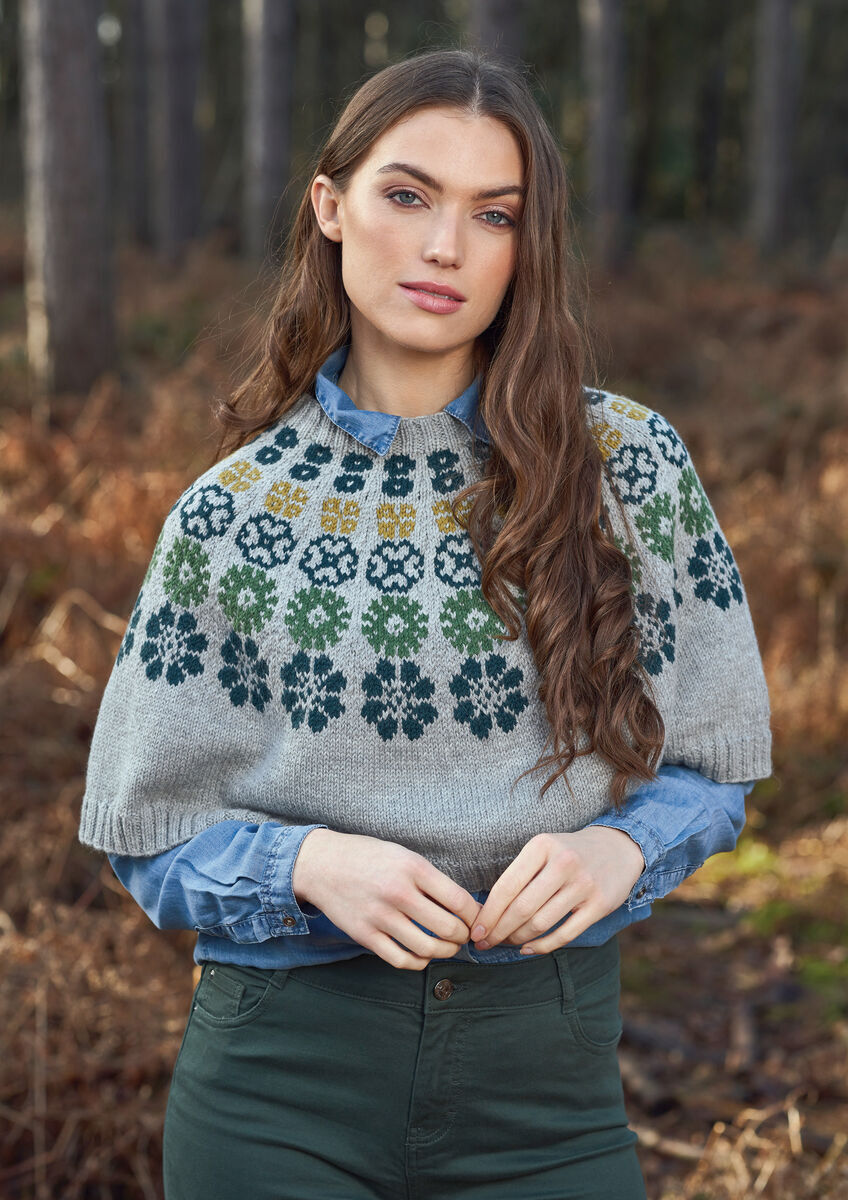 Solar Poncho Cape Knitting Pattern