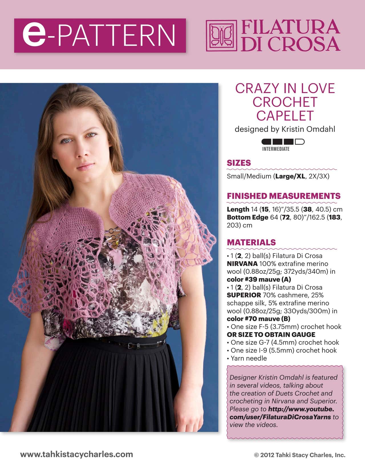 Filatura Di Crosa Crazy Shawl Crochet Pattern