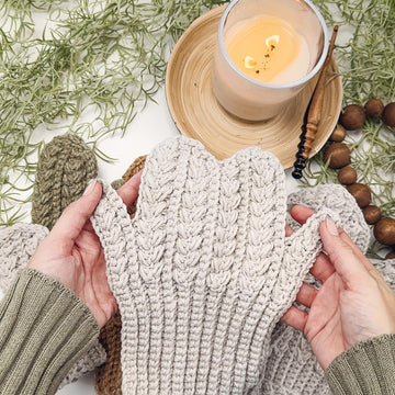 Winter Wheat Flat Mittens