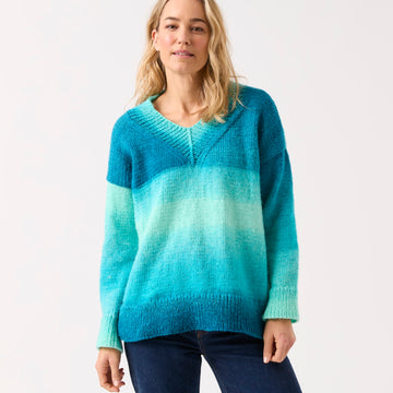 Sirdar Truly Madly Deep V Sweater in Jewelspun Ombre PDF