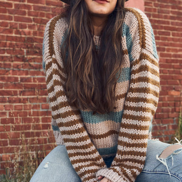 Easton Striped Pullover Jumper Knitting Pattern