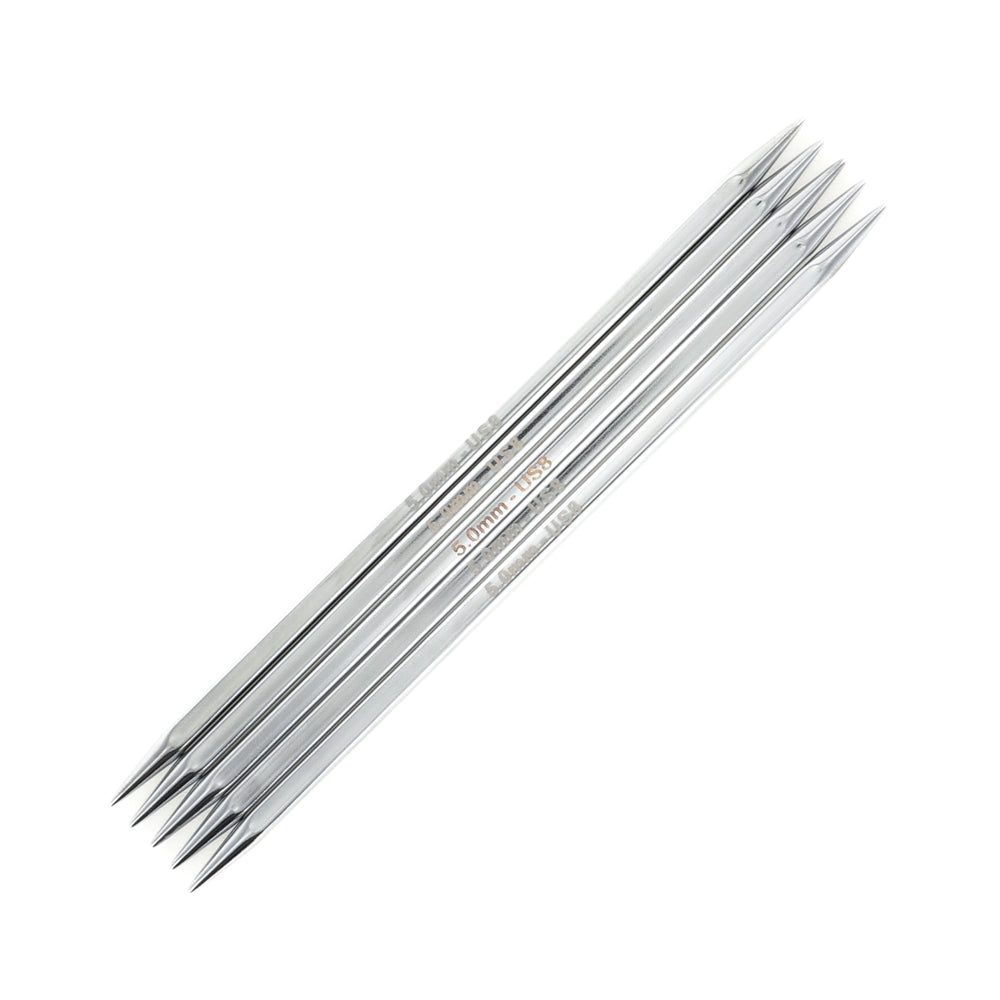KnitPro Nova Cubics Platina Double Pointed Needles 6in