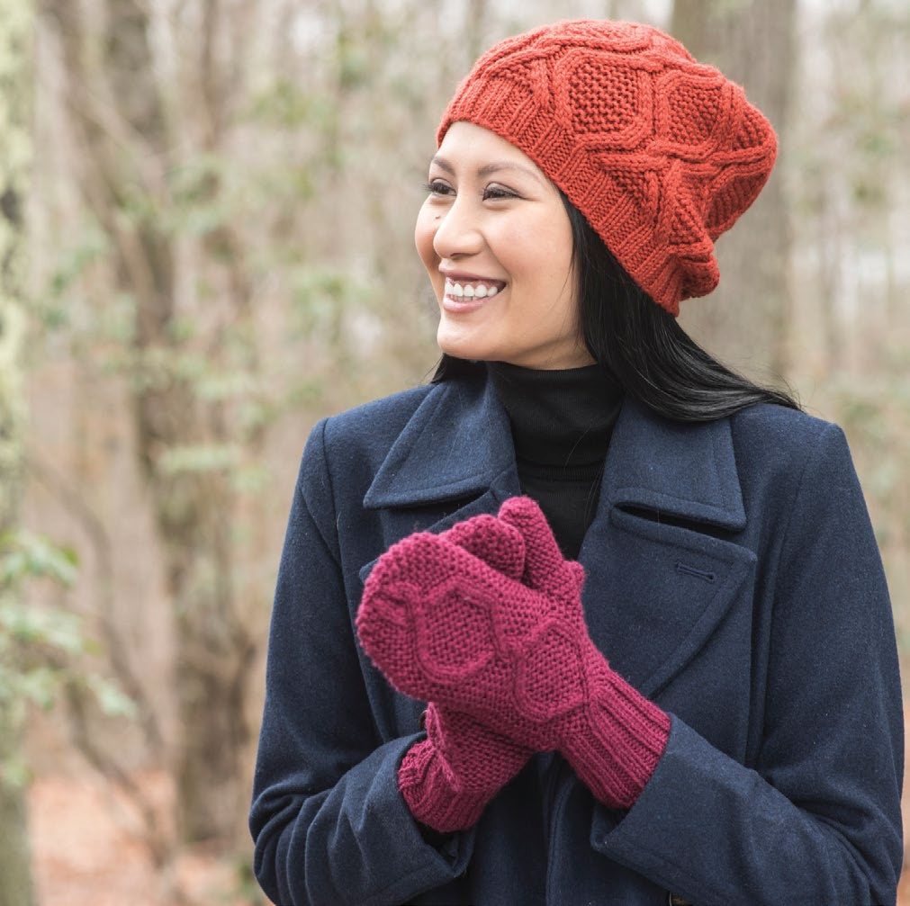 Berroco Alpine Twist Hat and Mittens Set Knitting Pattern