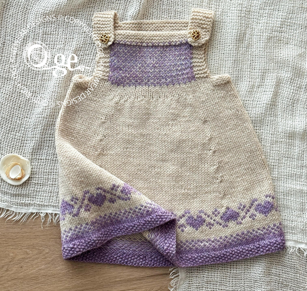 pinafore dress knitting pattern Luv U Forever snowflake print dress