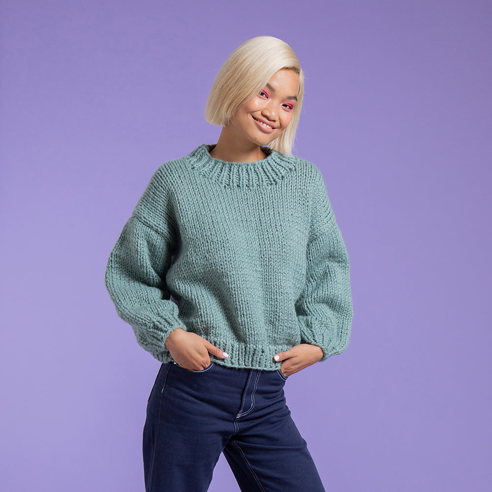 Paintbox Yarns Easy Everyday Sweater Knitting Pattern