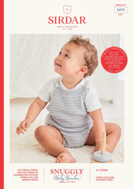 Sirdar Ribbed Baby Romper Slipover Knitting Pattern