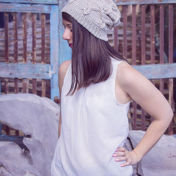 Infinity Wheat Stitch Hat