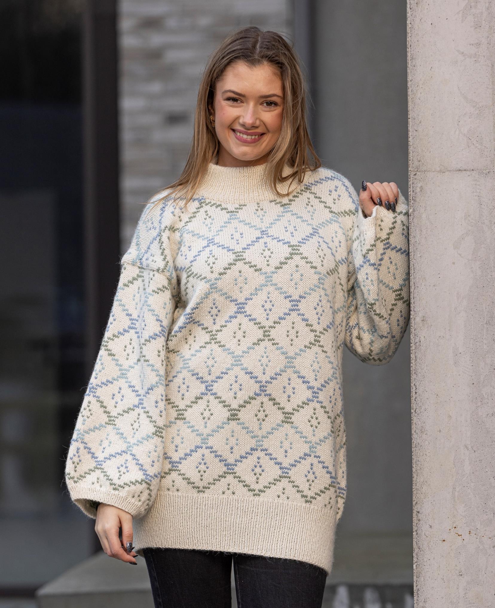 Leader Sweater in Viking Garn Alpaca Storm