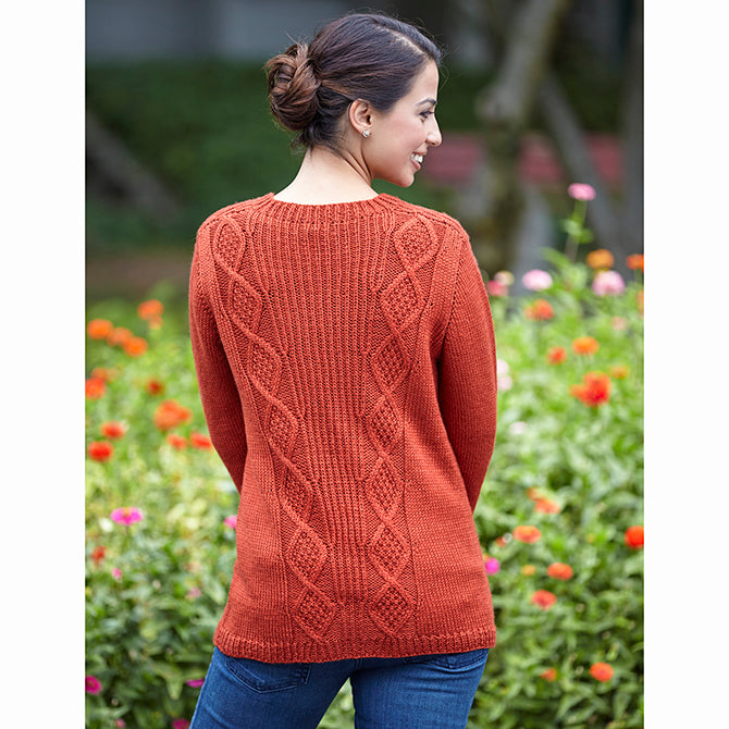 Valley Yarns Converging Cables Cardigan Knitting Pattern