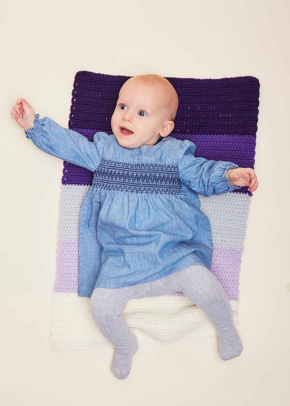 Paintbox Yarns Rainbow Aran Blanket Crochet Pattern