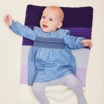 Paintbox Yarns Rainbow Aran Blanket Crochet Pattern
