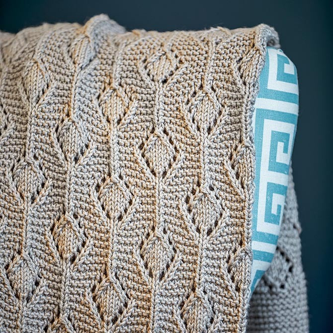 Valley Yarns Shea Lap Blanket Knitting Pattern