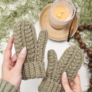 Winter Wheat Flat Mittens