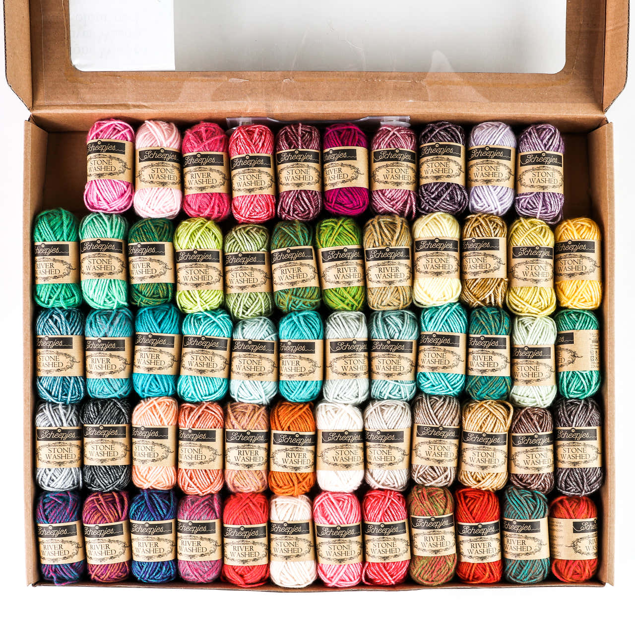 Scheepjes Stone Washed/River Washed 58 Count Colour Pack Yarn - Cotton Sport
