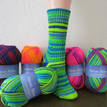 Basic Socks in Plymouth Yarn Neon Now - F533 - PDF