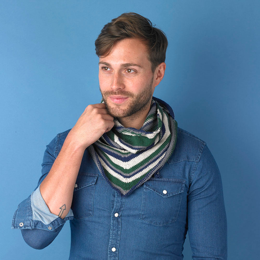 Paintbox Yarns Tie Break Triangle Scarf Knitting Pattern