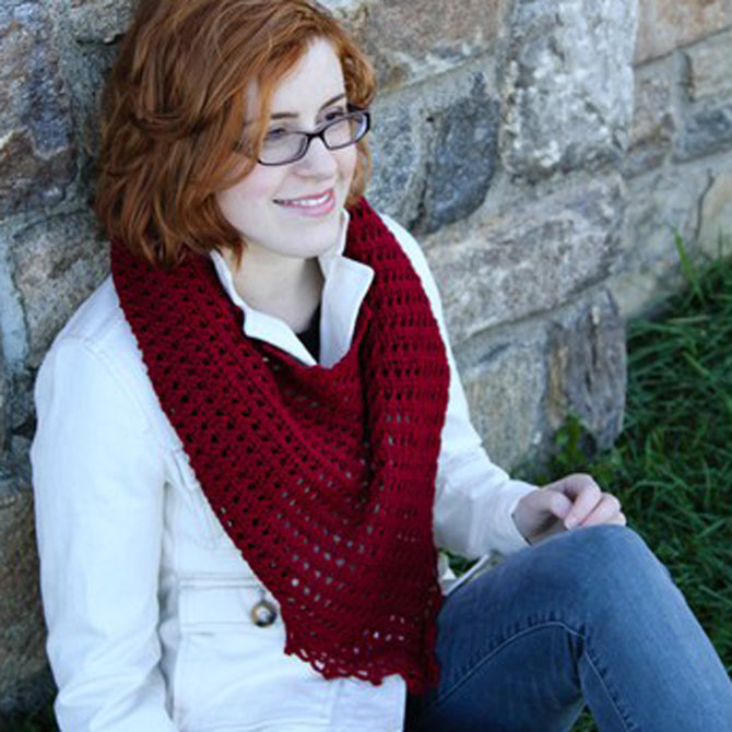 Valley Yarns 40th Anniversary College Park Shawl Crochet Pattern