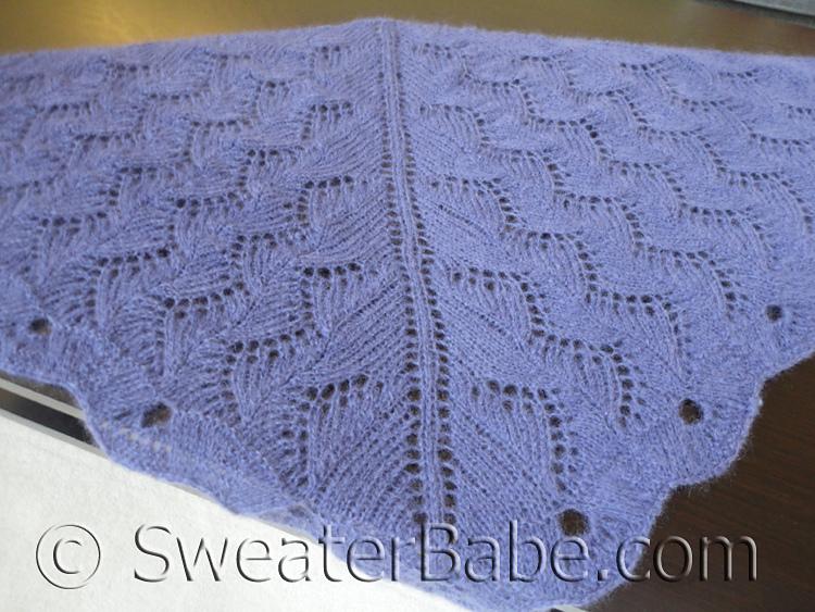 #152 Violet Zig Zag Shawl