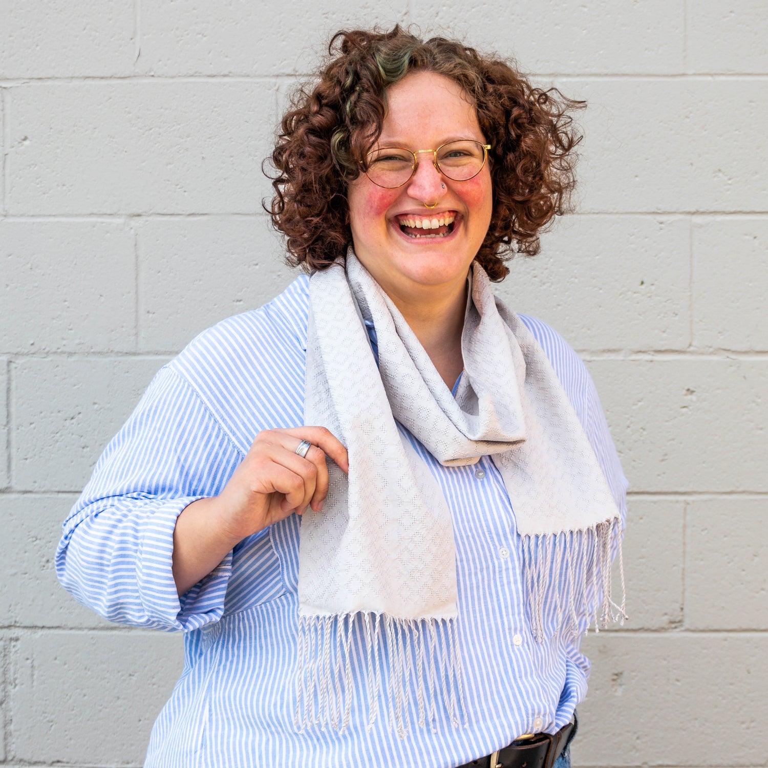Valley Yarns #250 Silver Snowfall Scarf WIF