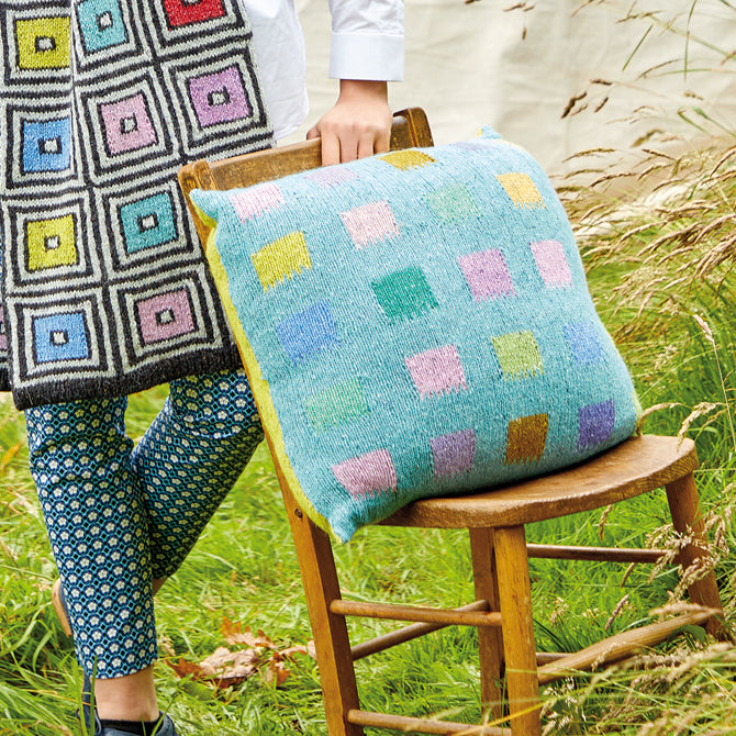 Rowan Paint Daubs Cushion Homeware Knitting Pattern