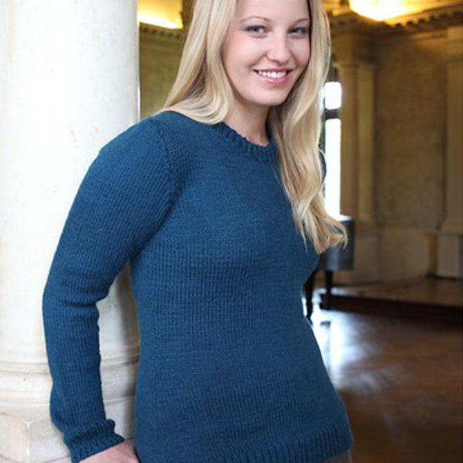 Valley Yarns B Basic Set-in Sleeve Pullover Knitting Pattern