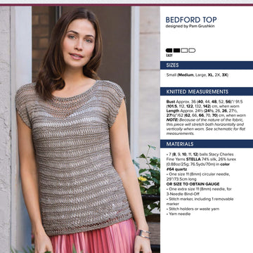Stacy Charles Fine Yarns Bedford Top Jumper Knitting Pattern