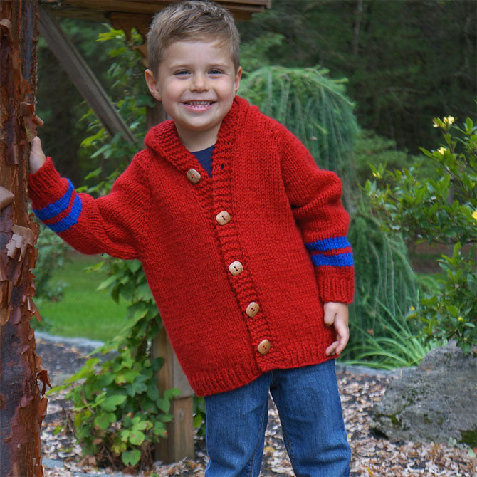 Plymouth Yarn Top Down Child's Sweater Knitting Pattern