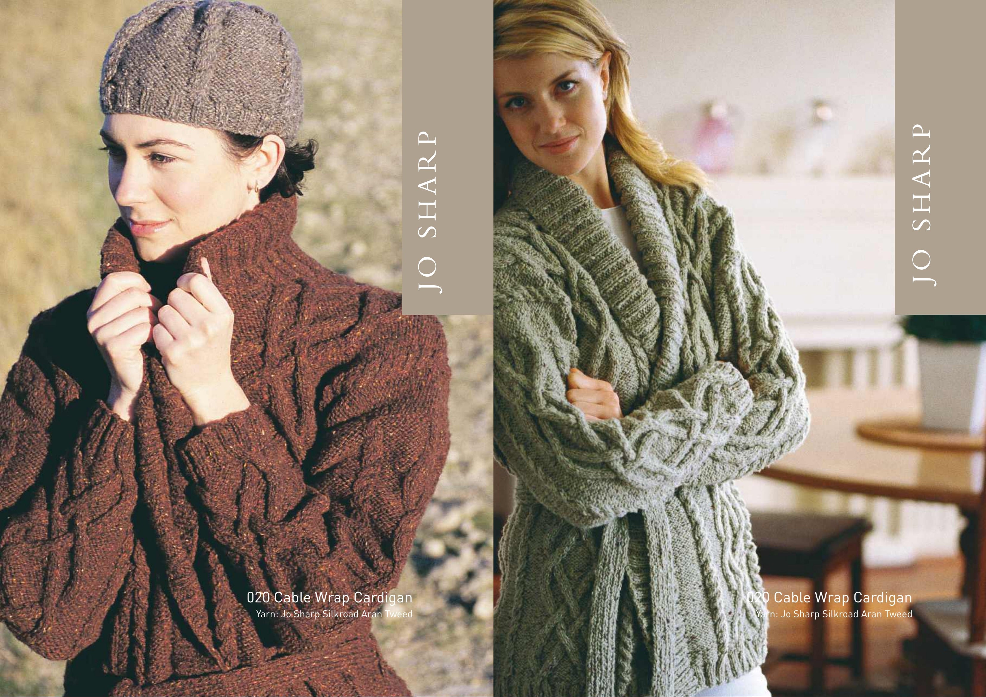 Jo Sharp Cable Wrap Cardigan Knitting Pattern