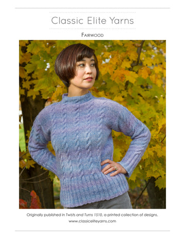 Classic Elite Yarns Fairwood Jumper Knitting Pattern