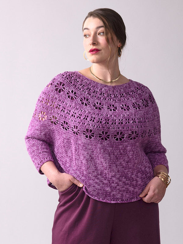 Plum Blossom Pullover Crochet Pattern